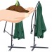Yescom 9' Green Square Outdoor Patio Hanging Offset Aluminum Umbrella Tilt UV30+ 200g Cover Canopy   